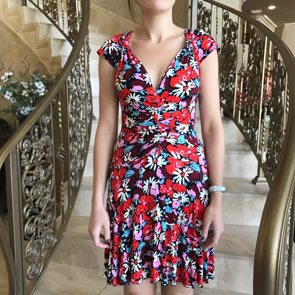 Free people floral mini dress